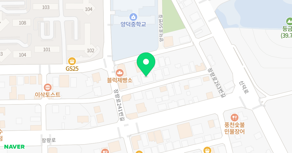 양덕아우름 위치 지도 - 경상북도 포항시 북구 양덕로44번길 49