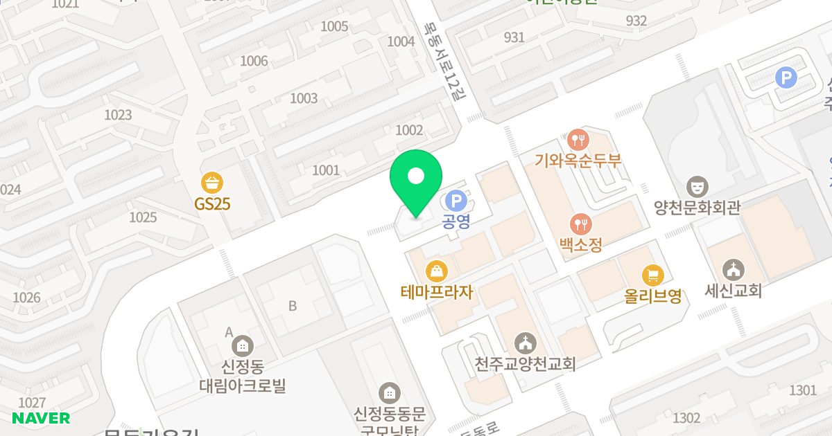 목동 로프트하임 위치 지도 - 서울특별시 양천구 목동서로 387