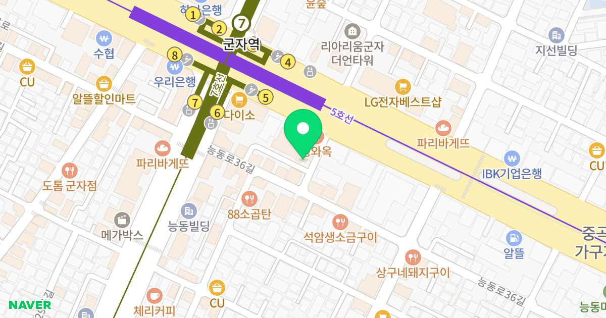 (220-5) 위치 지도 - 서울특별시 광진구 천호대로110길 8