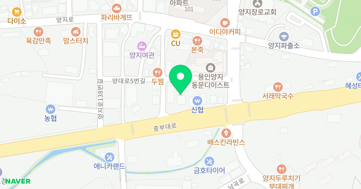 (581-6) 위치 지도 - 경기도 용인시 처인구 양지읍 양대로5번길 7