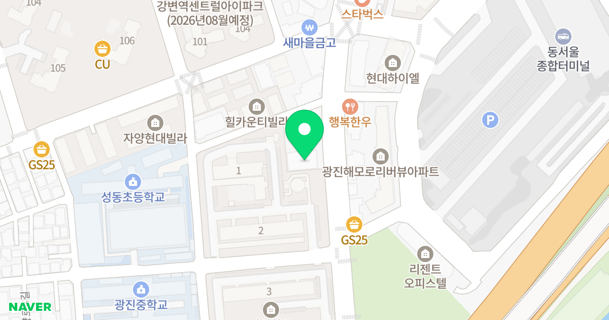 평강오피스텔 위치 지도 - 서울특별시 광진구 구의강변로 27