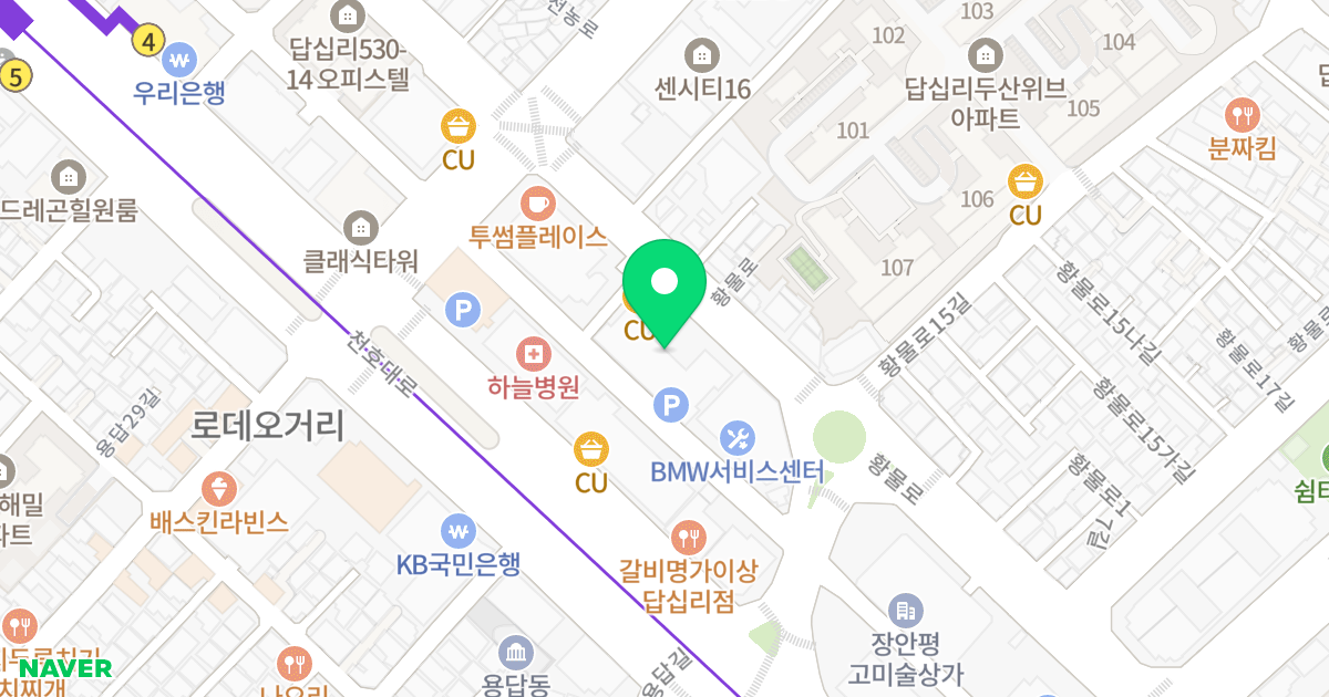 한성아펠시티 위치 지도 - 서울특별시 동대문구 황물로 168