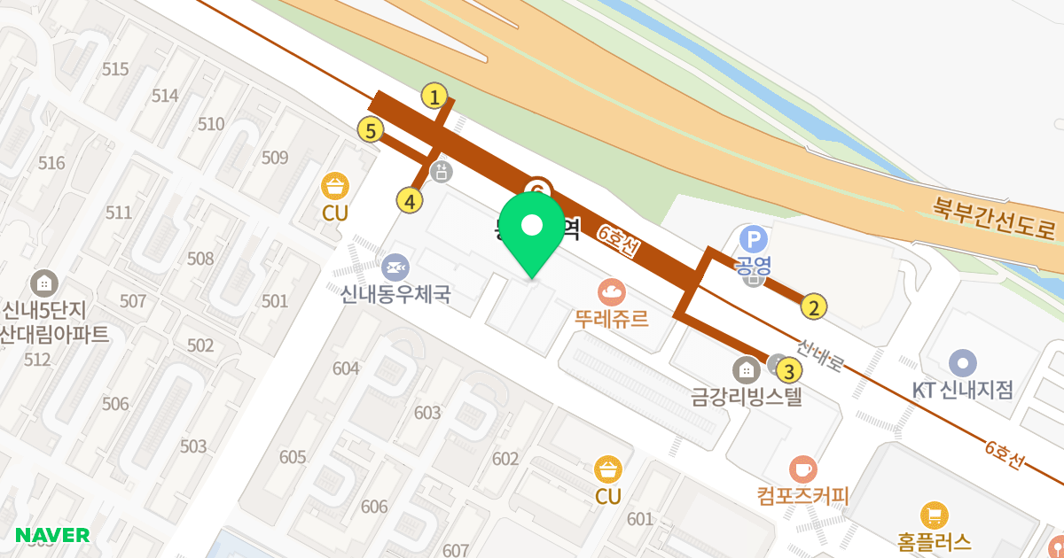 디아뜨갤러리 위치 지도 - 서울특별시 중랑구 신내로 225