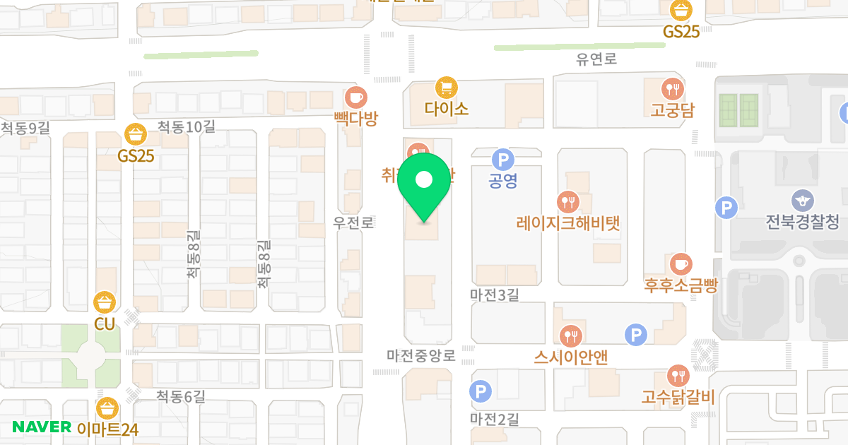 (1627-9) 위치 지도 - 전북특별자치도 전주시 완산구 우전로 332