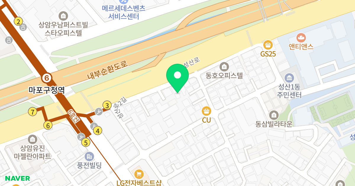 샬롬 오피스텔 위치 지도 - 서울특별시 마포구 성산로2길 31