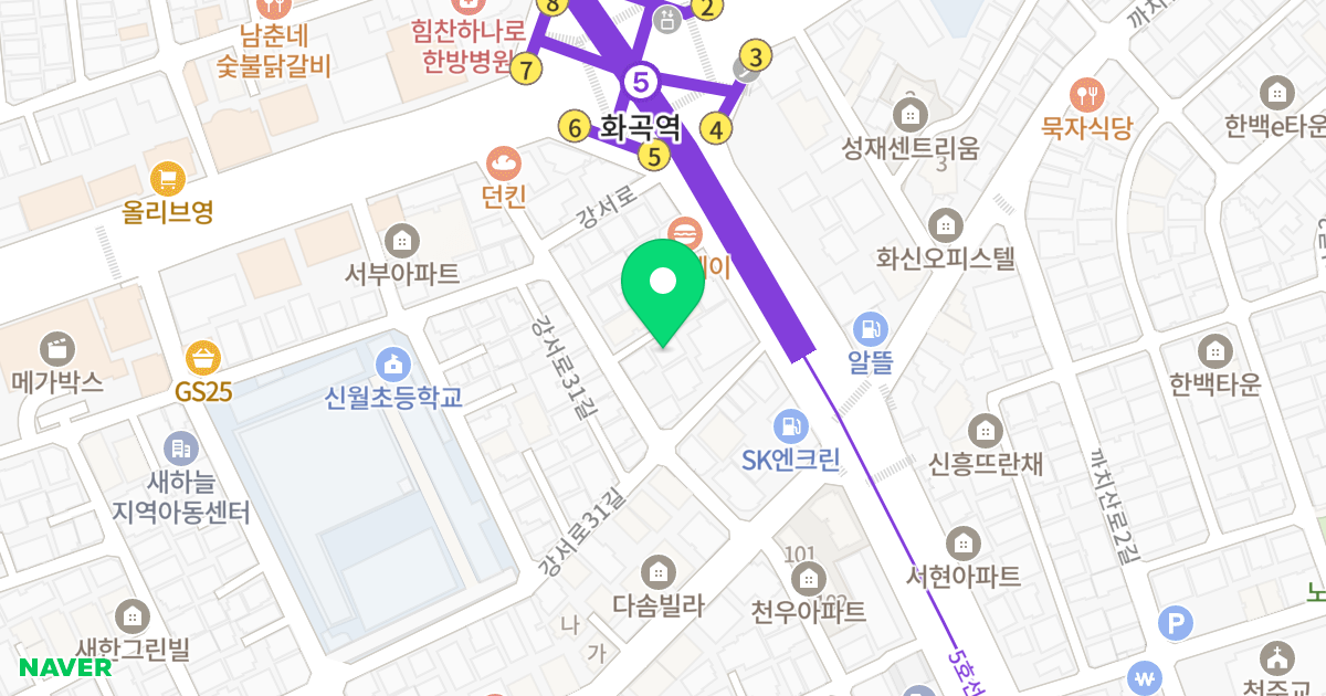 오피스텔 위치 지도 - 서울특별시 강서구 화곡로26길 19-6