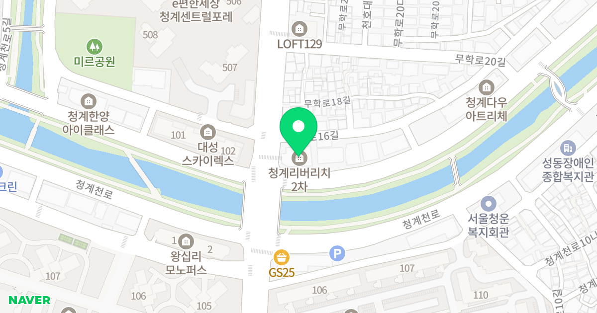 창보리버리치 위치 지도 - 서울특별시 동대문구
