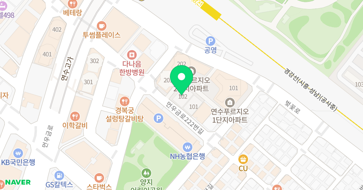 이레하이니스 위치 지도 - 인천광역시 연수구