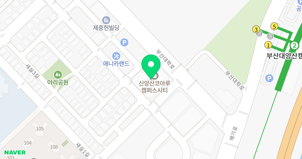 신양산 코아루 캠퍼스시티 위치 지도 - 경상남도 양산시 물금읍 부산대학로 144