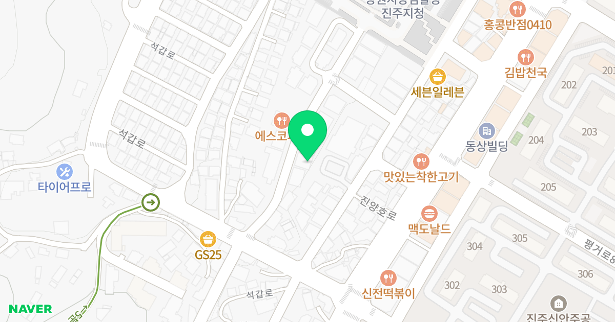 더 프라임 위치 지도 - 경상남도 진주시 진양호로293번길 16-21
