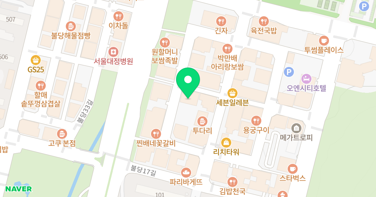 불당 아름채 위치 지도 - 충청남도 천안시 서북구 검은들3길 39