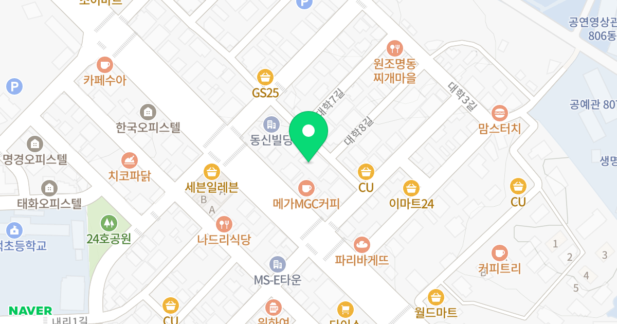 에벤에셀오피스텔 위치 지도 - 경기도 안성시 대덕면 대학2길 22