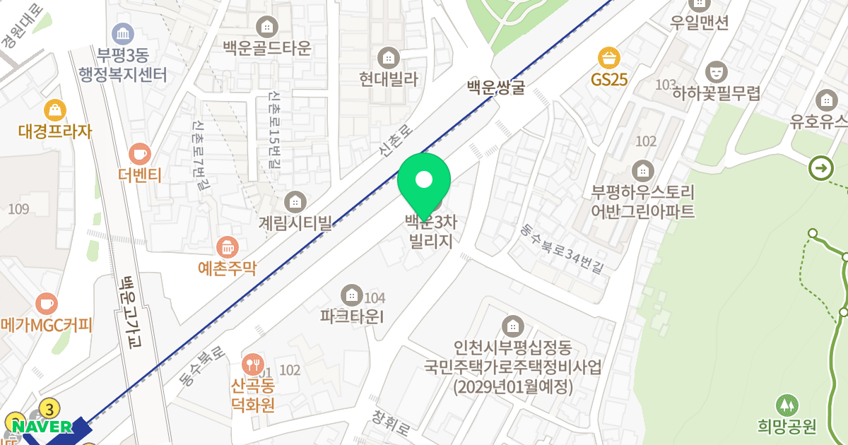 (182-8) 위치 지도 - 인천광역시 부평구 동수북로 22