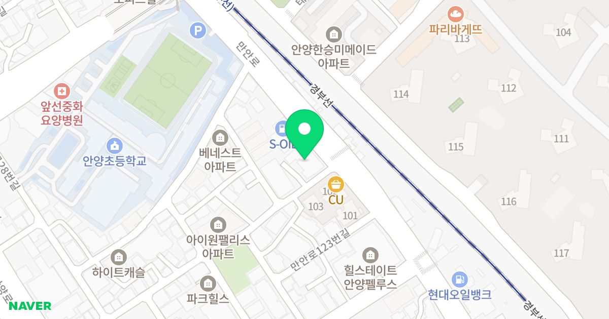 엠씨티 위치 지도 - 경기도 안양시 만안구 만안로 131