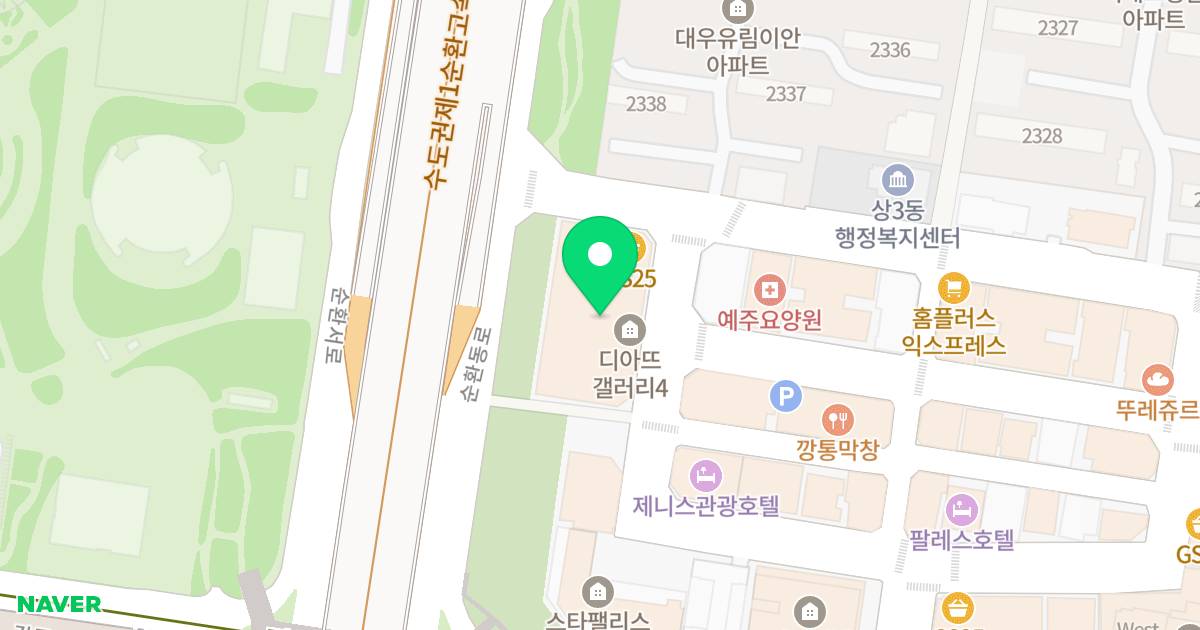 디아뜨갤러리4 위치 지도 - 경기도 부천시 원미구  19-45