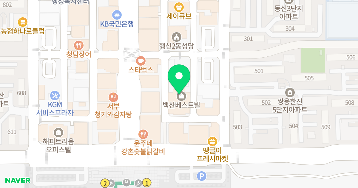 백산오피스텔 위치 지도 - 경기도 고양시 덕양구 용현로5번길 24