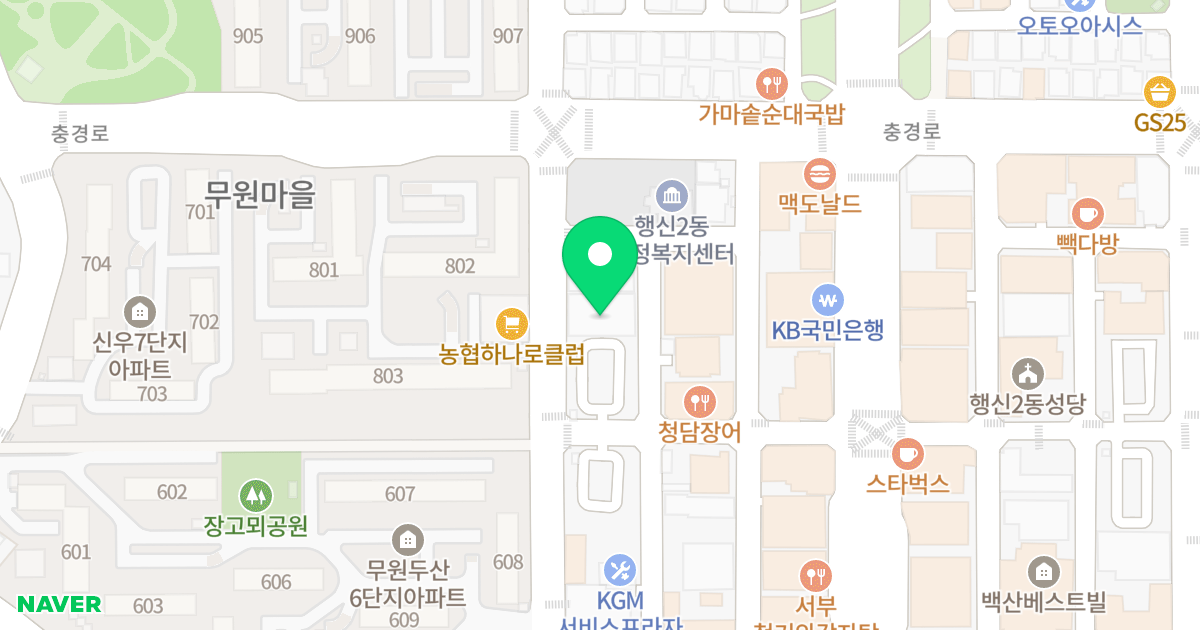 행신동센스빌 위치 지도 - 경기도 고양시 덕양구 무원로 22