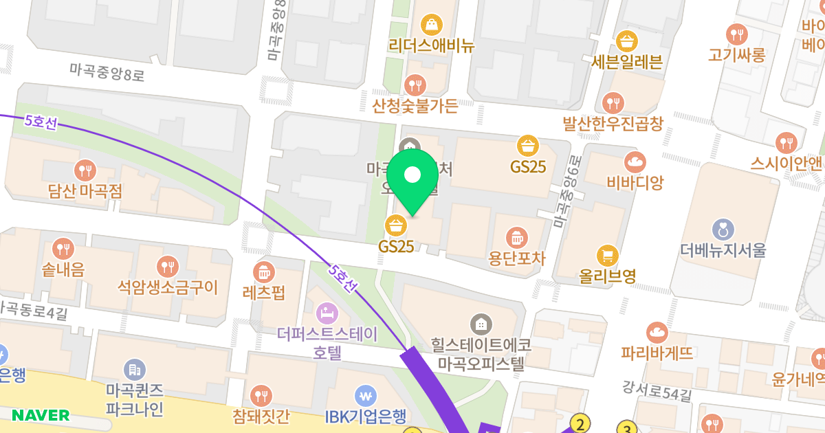 마곡사이언스파크뷰 위치 지도 - 서울특별시 강서구 마곡중앙6로 85