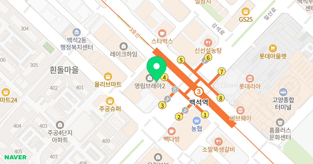 영림브레아오피스텔 위치 지도 - 경기도 고양시 일산동구 중앙로 1047
