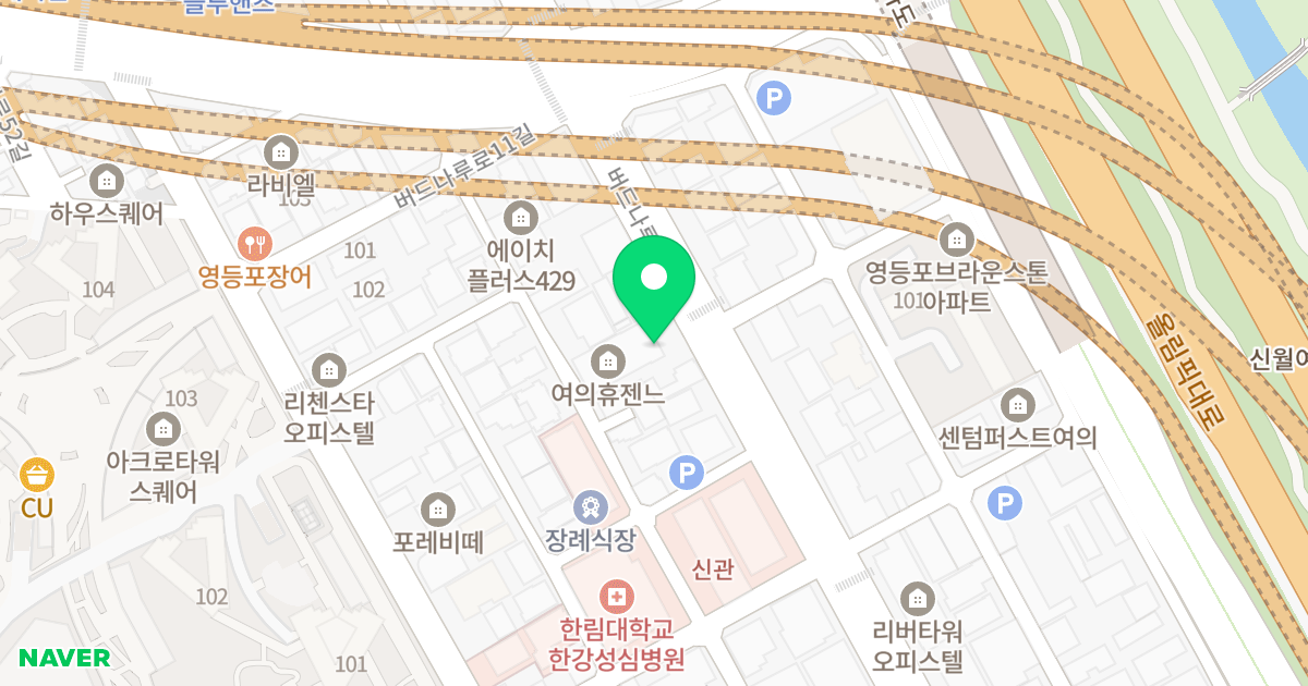 휴젠느 위치 지도 - 서울특별시 영등포구 국회대로56길 13