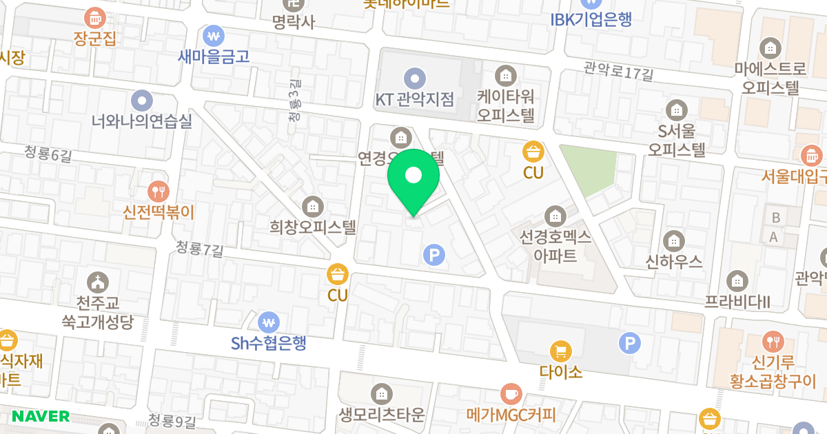 (881-8) 위치 지도 - 서울특별시 관악구 쑥고개로21길 25-3