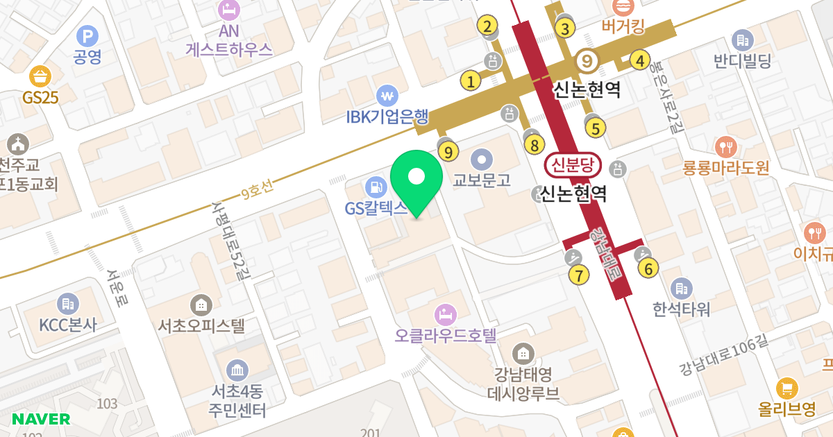 현대썬앤빌 강남 더 인피닛 위치 지도 - 서울특별시 서초구