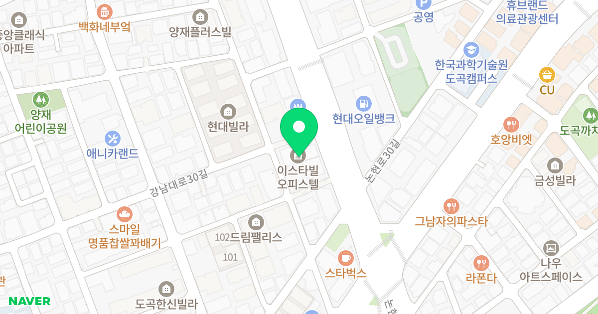 이스타빌 위치 지도 - 서울특별시 서초구 논현로 151