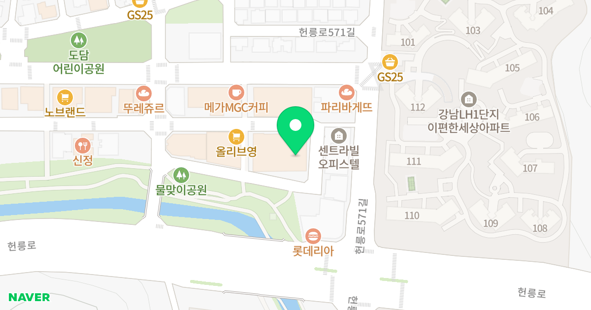 강남 드림하이 오피스텔 위치 지도 - 서울특별시 강남구