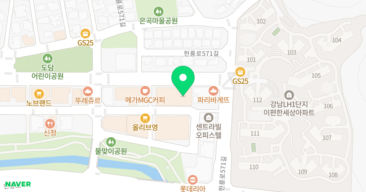강남 지웰파인즈 위치 지도 - 서울특별시 강남구 헌릉로569길 9