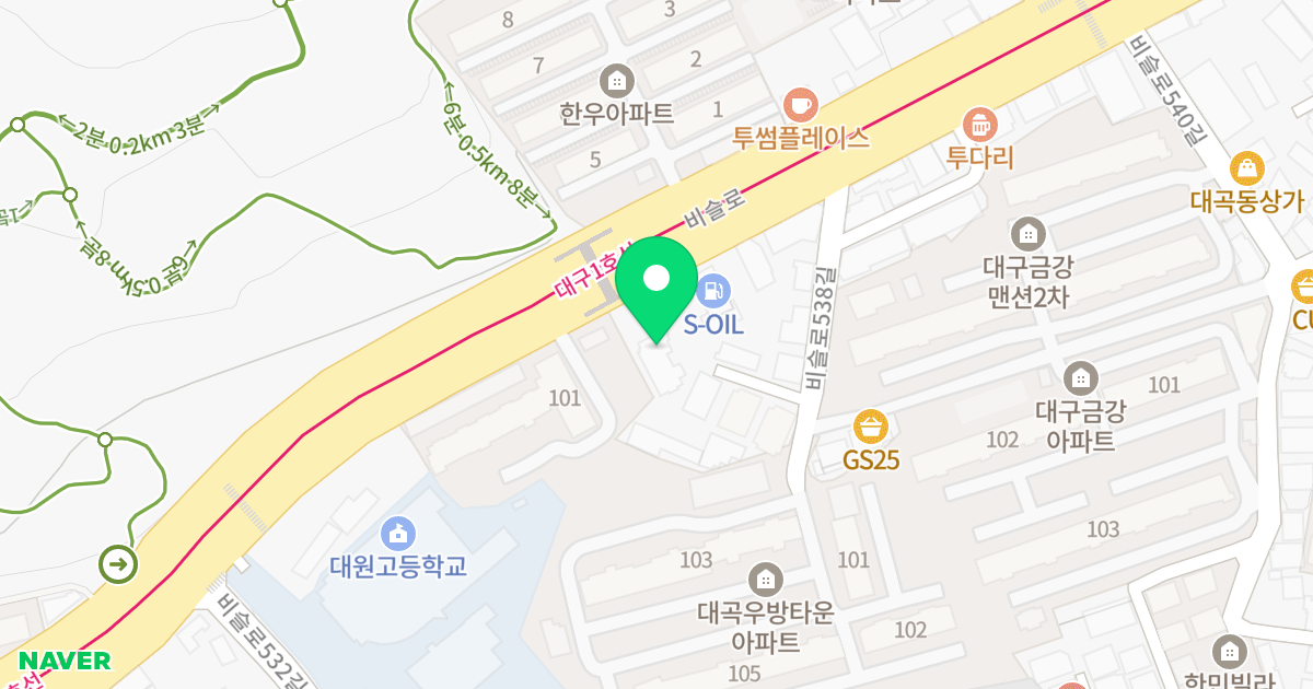(2-36) 위치 지도 - 대구광역시 달서구 비슬로 2680