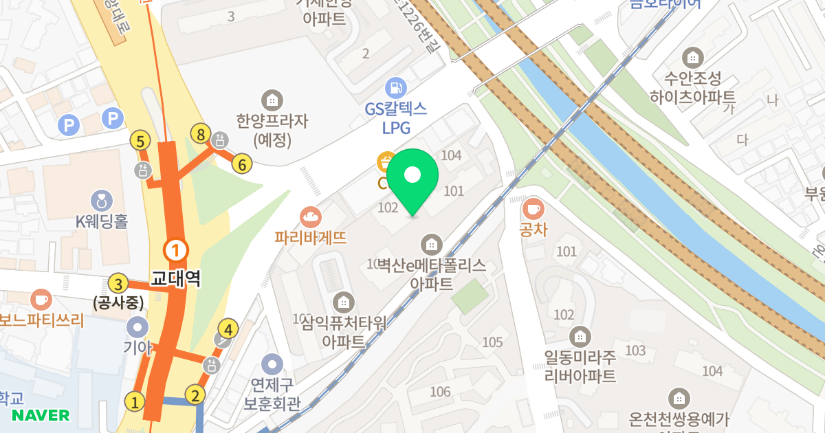 벽산이-메타폴리스 위치 지도 - 부산광역시 연제구 온천천공원길 4