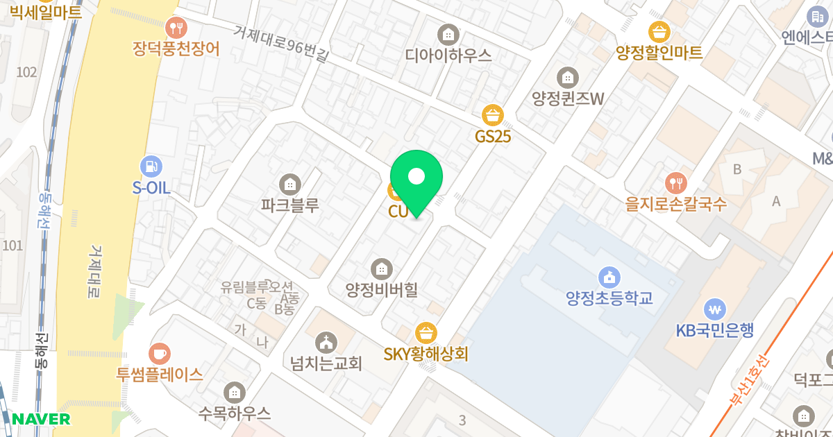 유림 레지던스 위치 지도 - 부산광역시 부산진구 거제천로 9