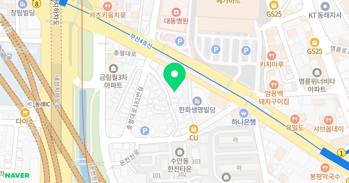 승만 더 휴 위치 지도 - 부산광역시 동래구