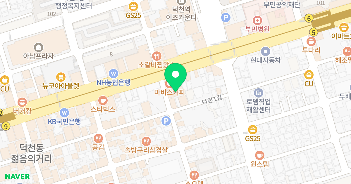 보성오페라 위치 지도 - 부산광역시 북구