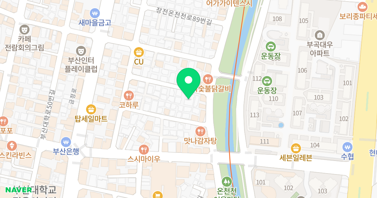 테라101 위치 지도 - 부산광역시 금정구 장전온천천로79번길 5