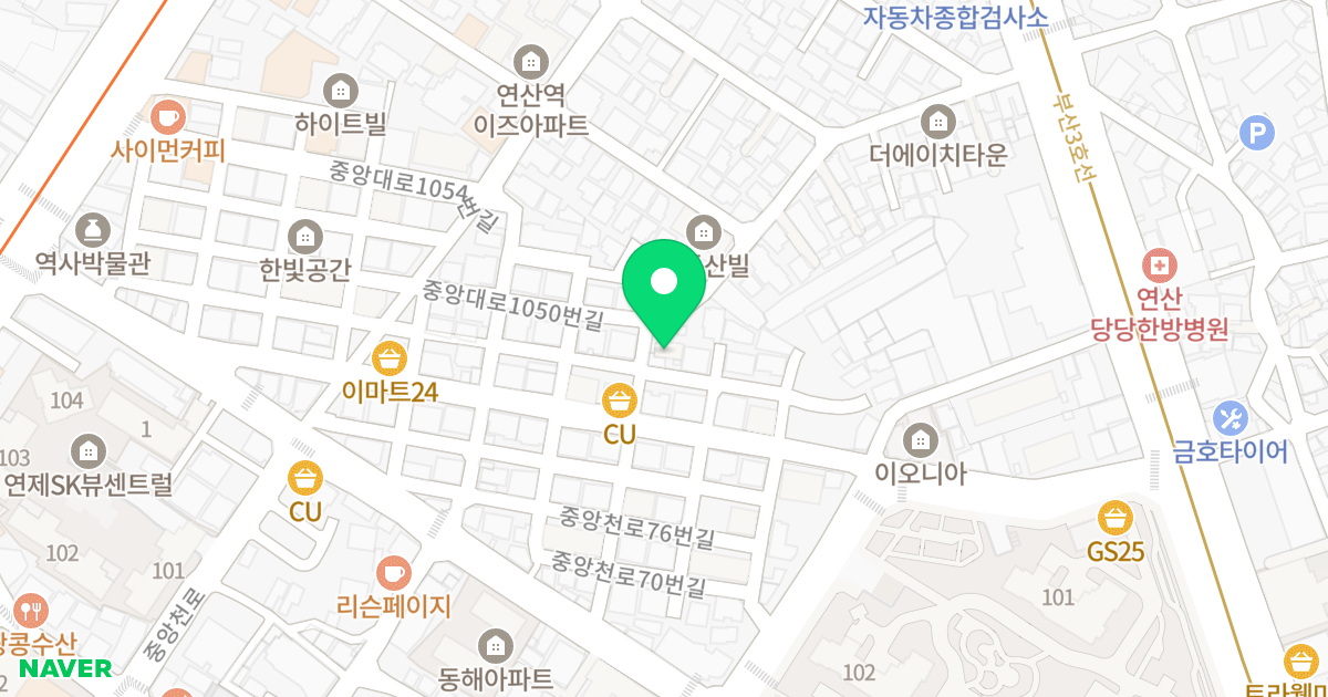 수목하우스 라동 위치 지도 - 부산광역시 연제구 월드컵대로91번길 41