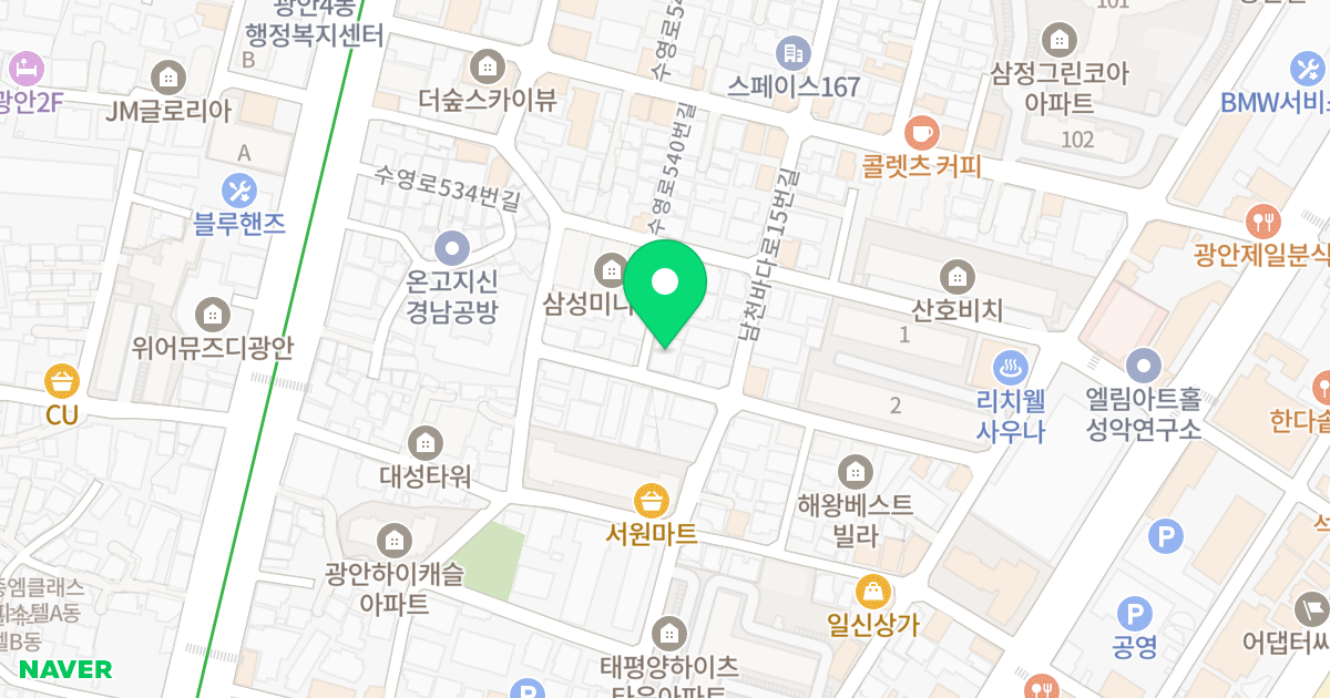 세종엠스테이Ⅴ 위치 지도 - 부산광역시 수영구 수영로528번길 11