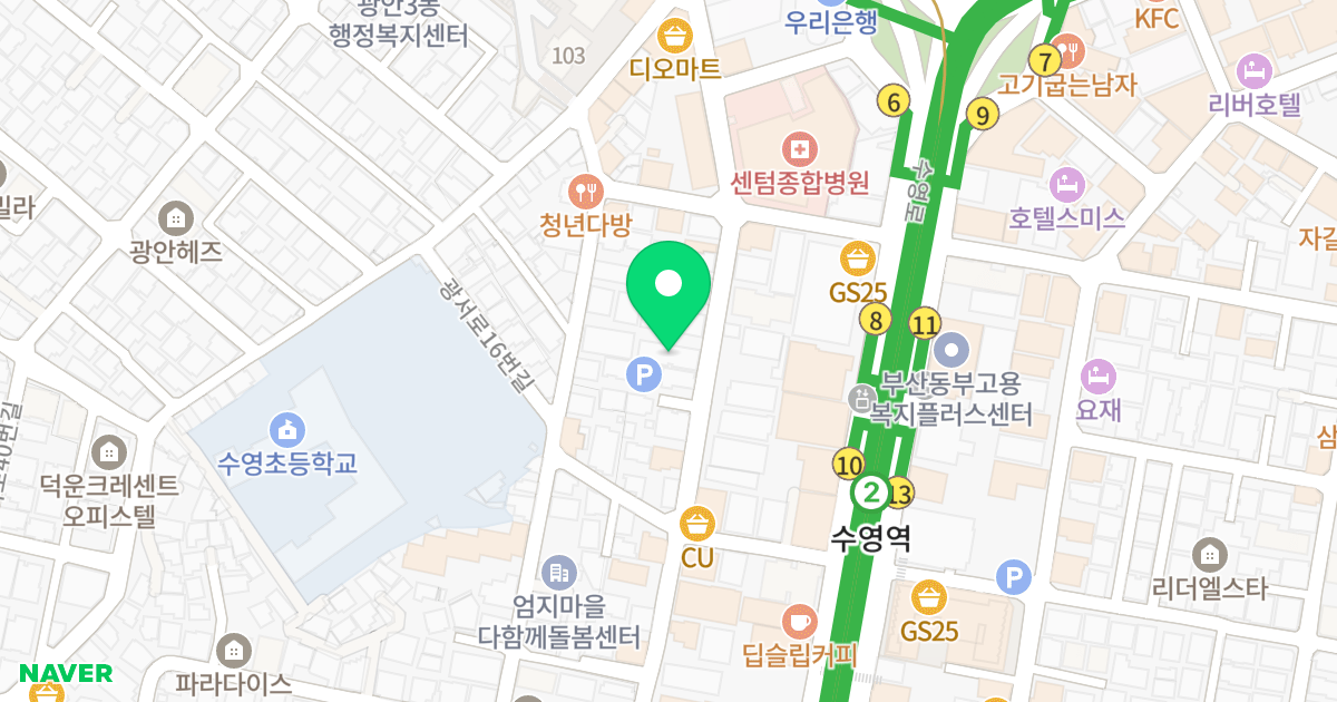 드림밸리 위치 지도 - 부산광역시 수영구 광서로10번길 41