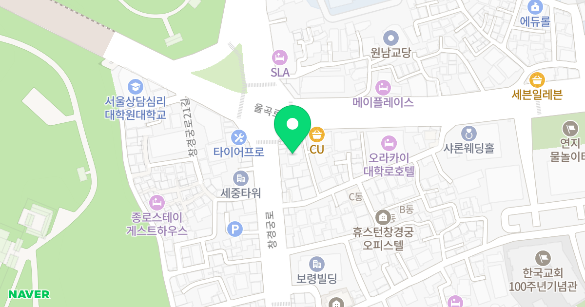 코윈 팔레스뷰 오피스텔 위치 지도 - 서울특별시 종로구 창경궁로 146