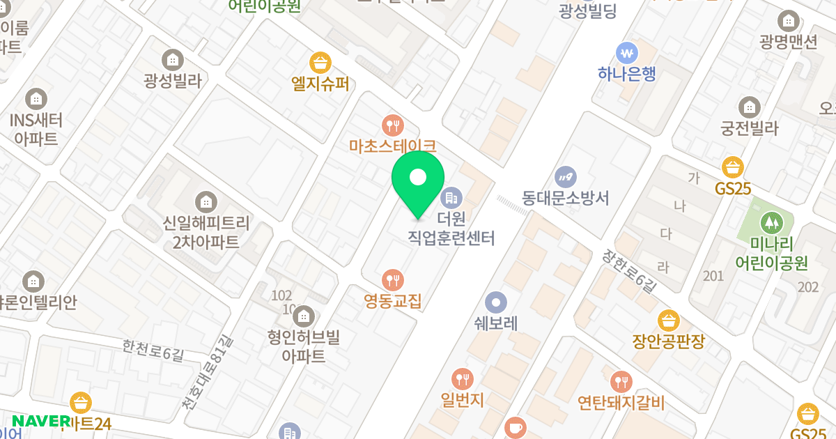 장안 루아르 오피스텔 위치 지도 - 서울특별시 동대문구 천호대로83길 34