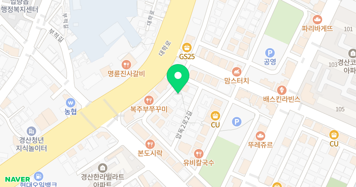 (440) 위치 지도 - 경상북도 경산시 압량읍 압독2로2길 5