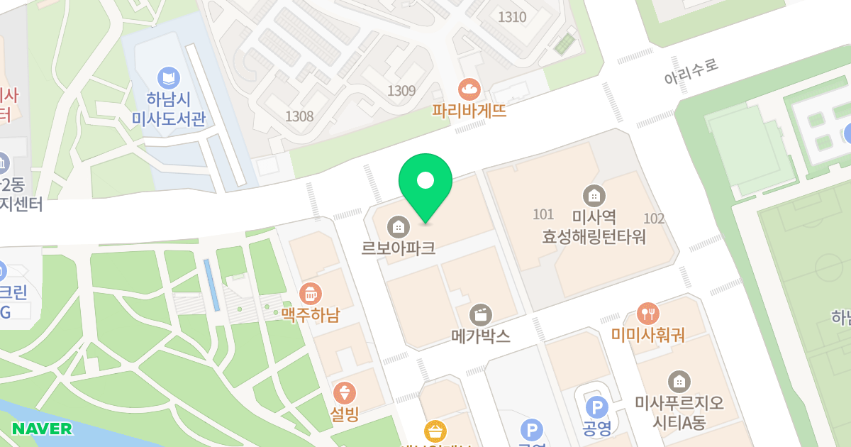 우성르보아파크 위치 지도 - 경기도 하남시