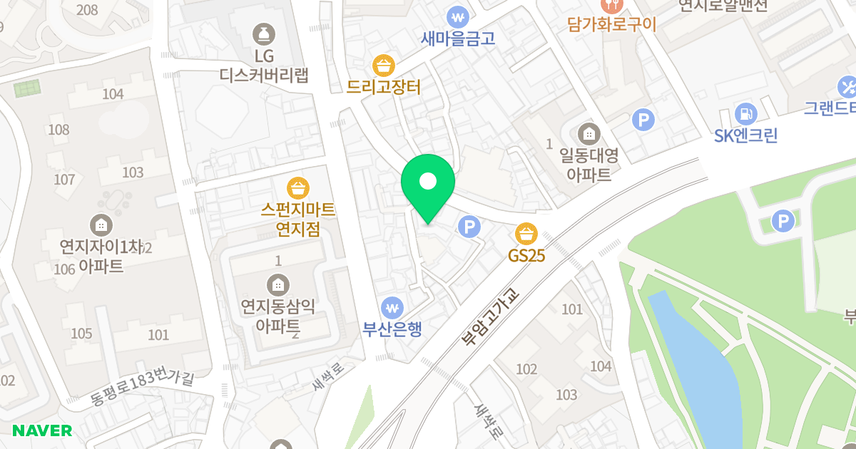 다해미네스트 위치 지도 - 부산광역시 부산진구 동평로223번길 17-7