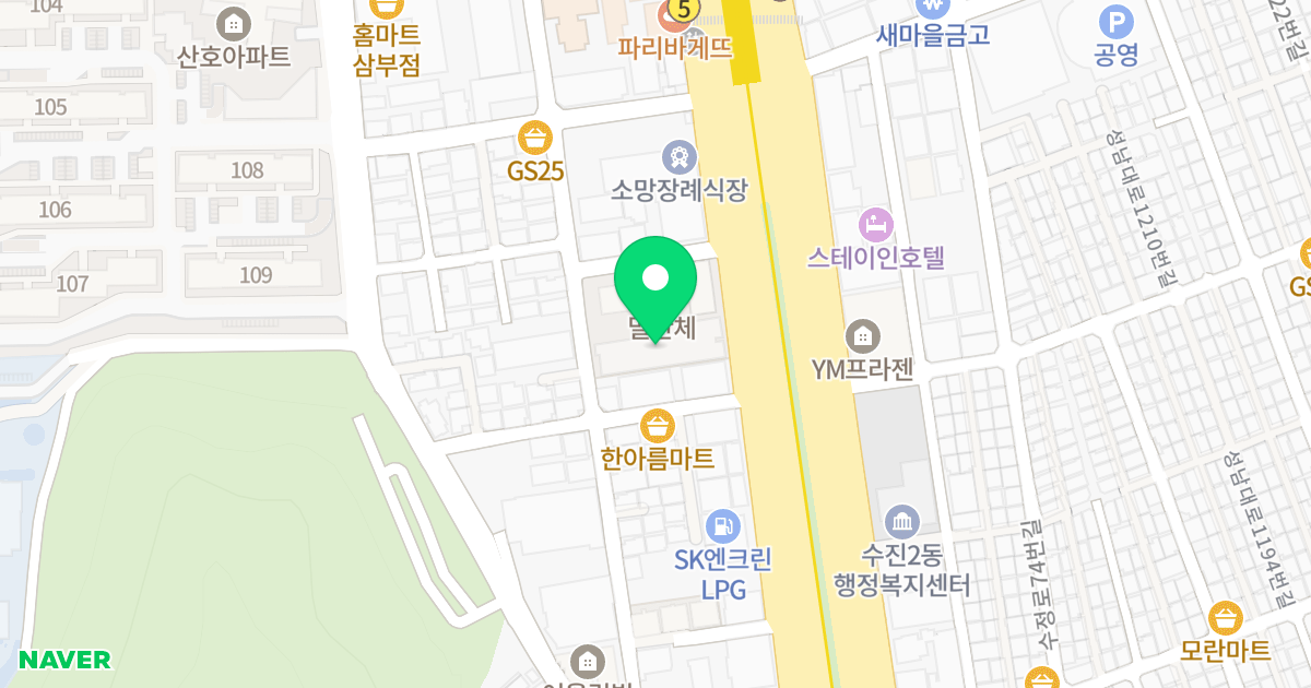 루반 위치 지도 - 경기도 성남시 수정구 성남대로 1211