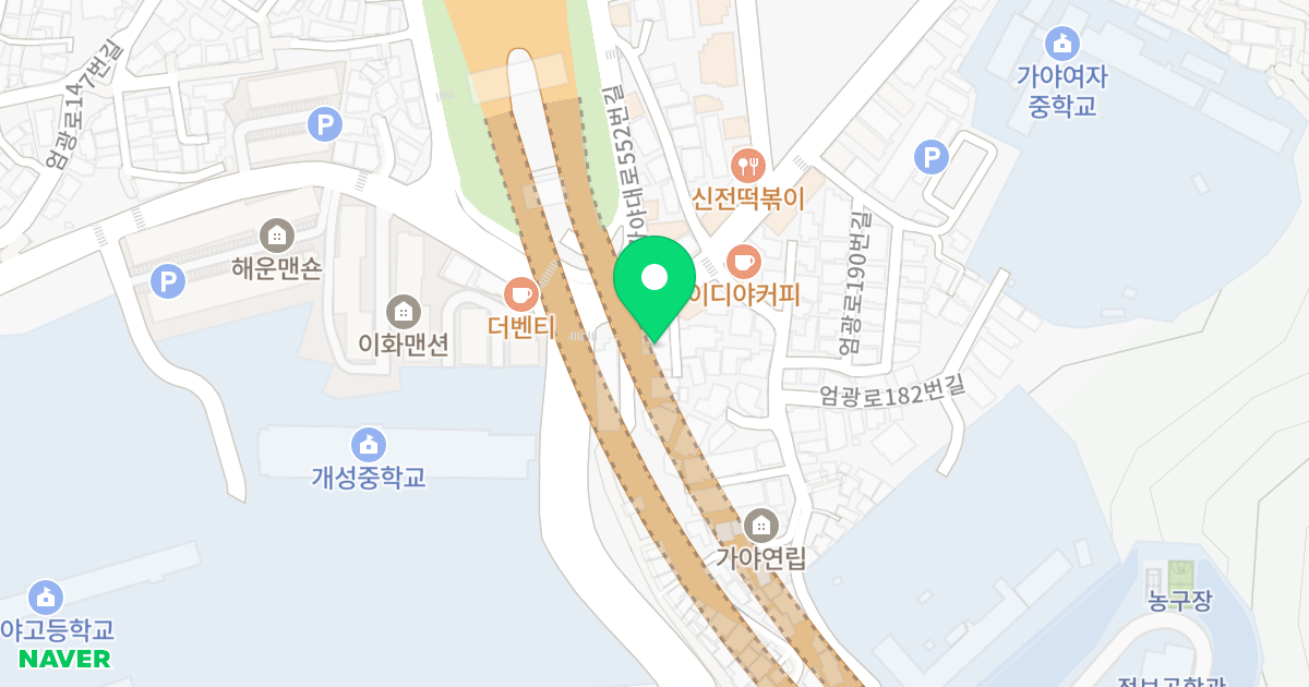 화인오피스텔 위치 지도 - 부산광역시 부산진구 엄광로 180
