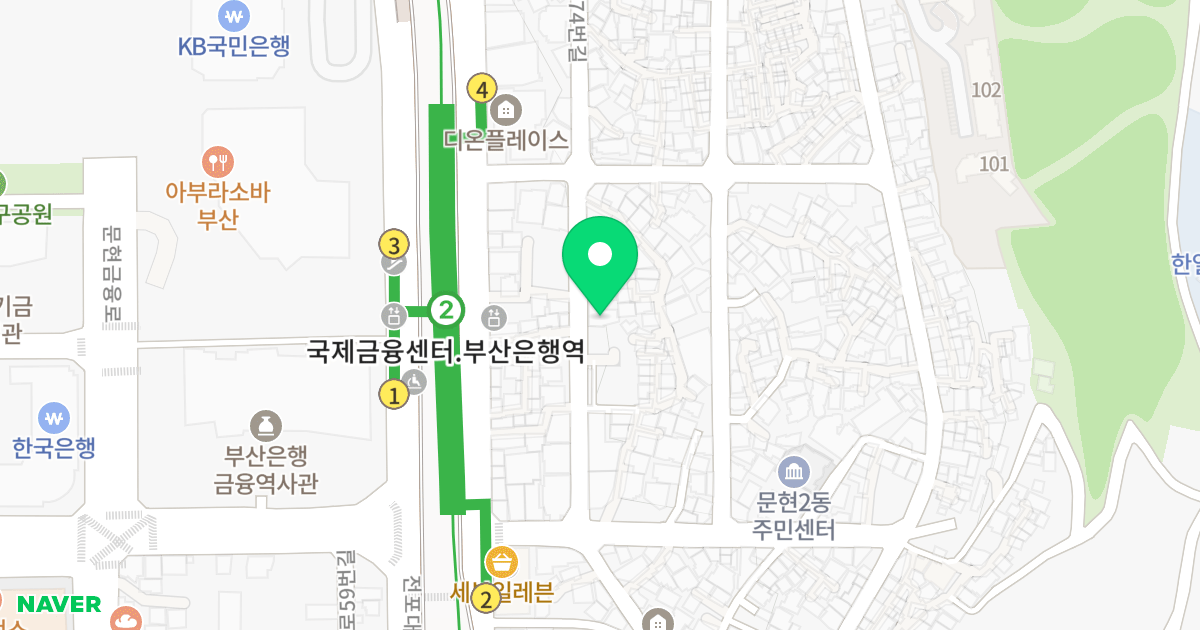 큐브빌 위치 지도 - 부산광역시 남구 황령대로74번길 89