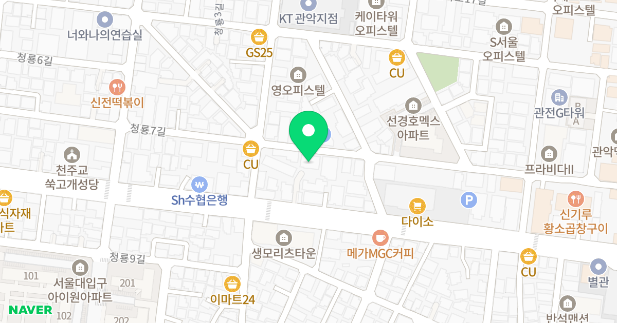 (879-12) 위치 지도 - 서울특별시 관악구 쑥고개로 101-6