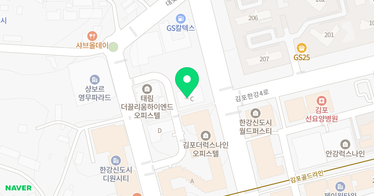 김포 The럭스나인 위치 지도 - 경기도 김포시 김포한강10로133번길 156