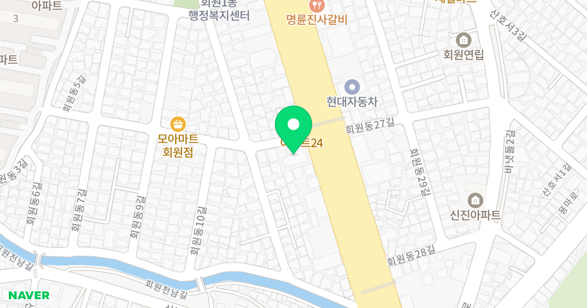 회원동신화하니엘 위치 지도 - 경상남도 창원시 마산회원구
