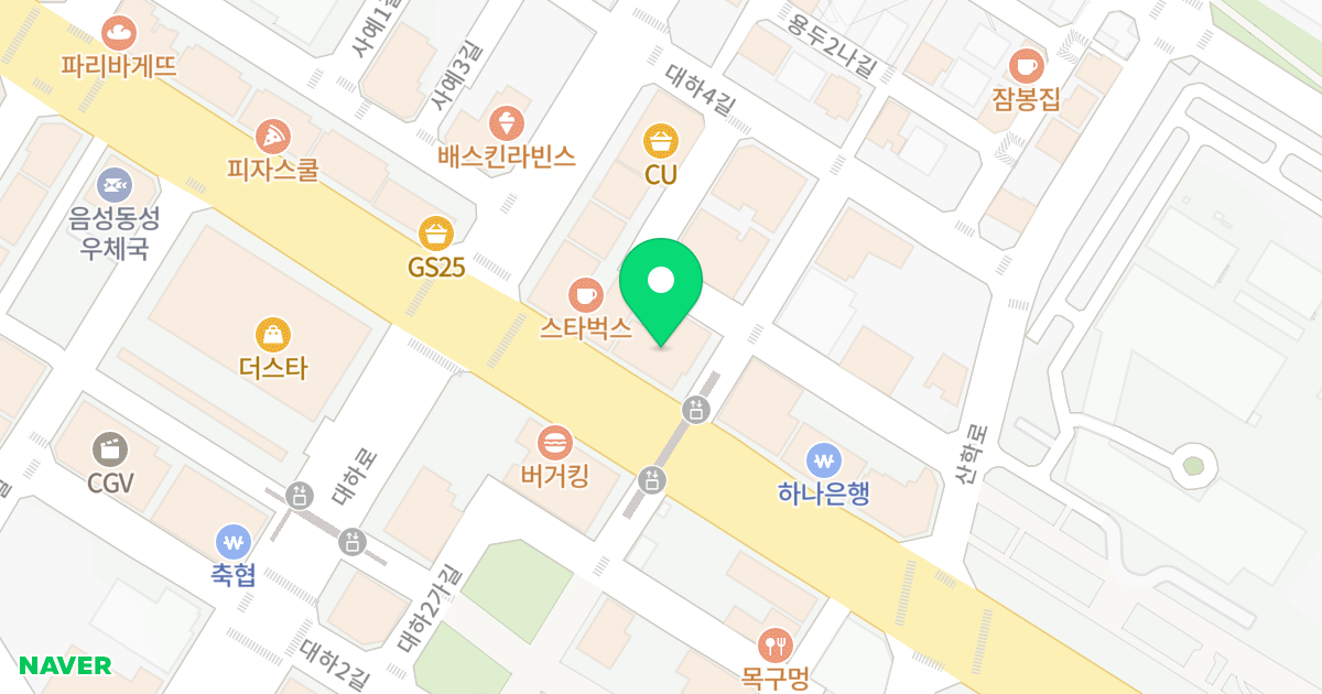 밀라움 오피스텔 위치 지도 - 충청북도 음성군 맹동면 대하4길 6-10